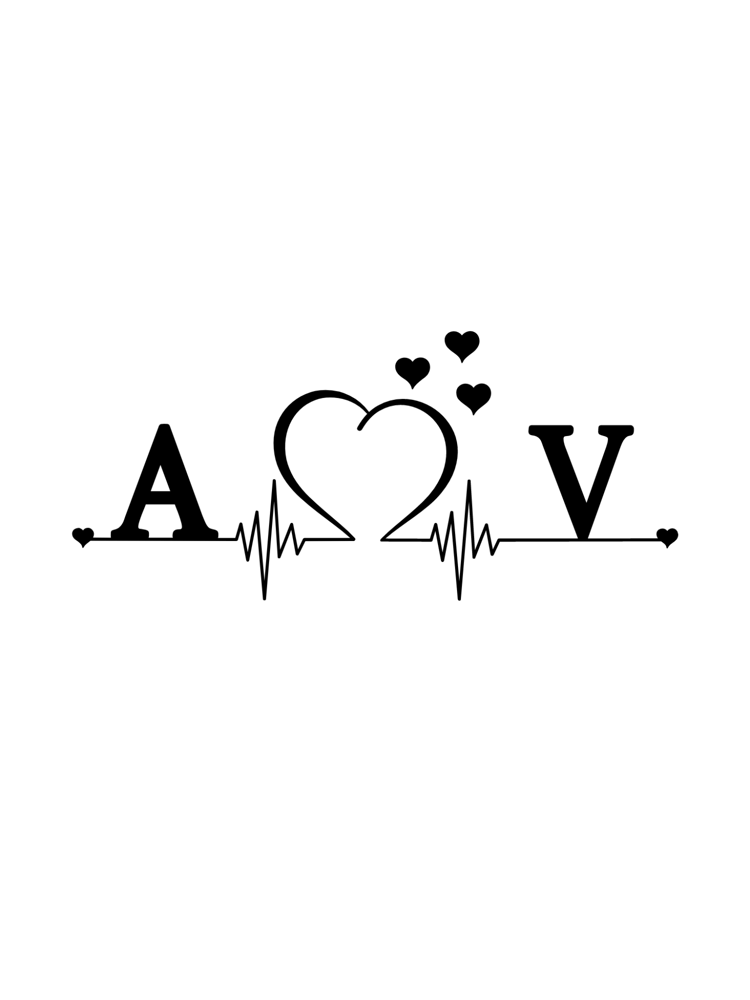 Personalized Couple Name Initial A And V