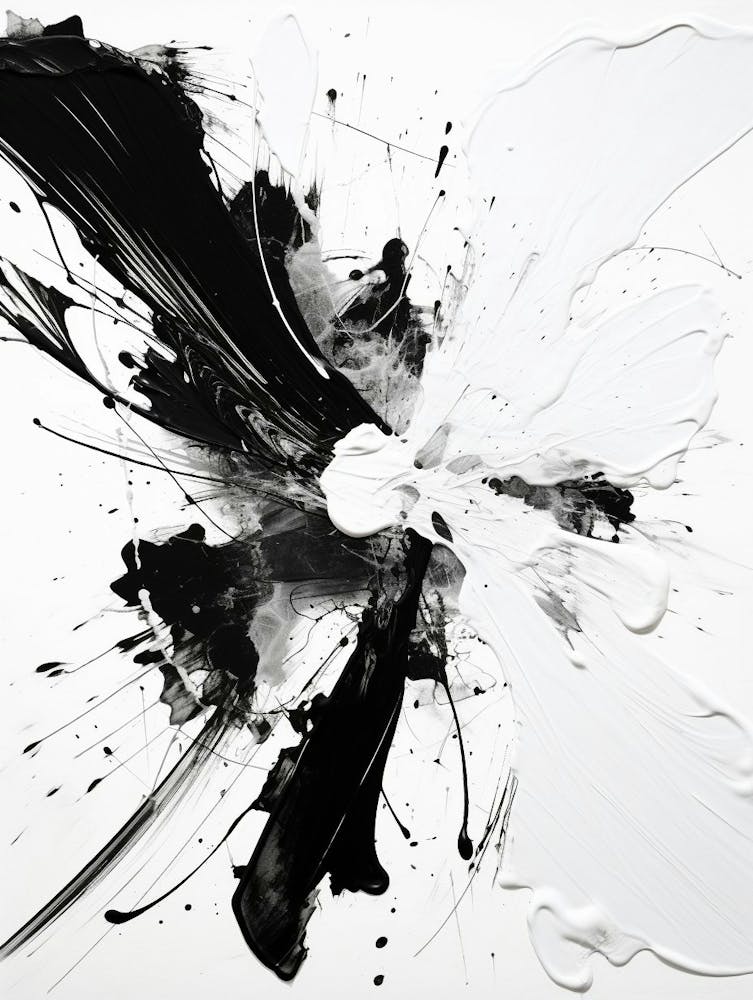 Spectrum Of Emotions Abstract Black And White 5