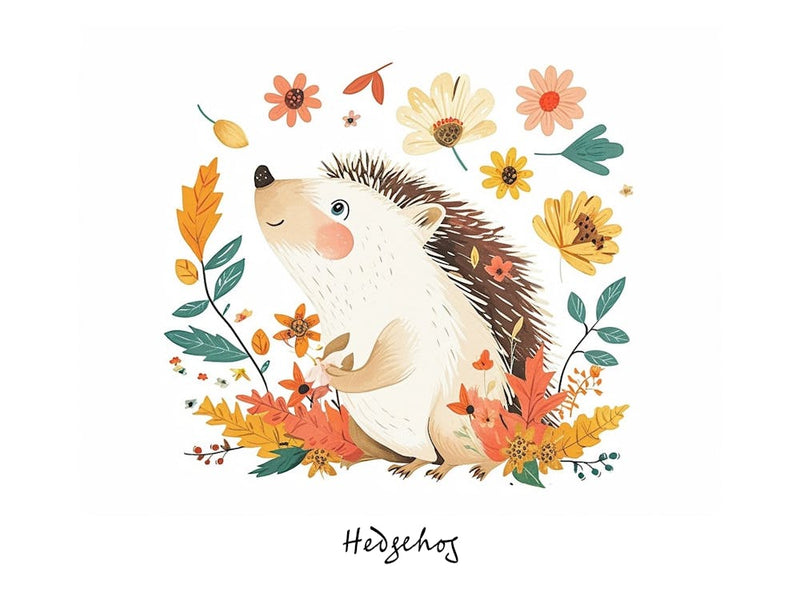 Little Floral Hedgehog 2 Poster