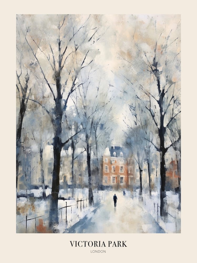Winter City Park Poster Victoria Park London 2