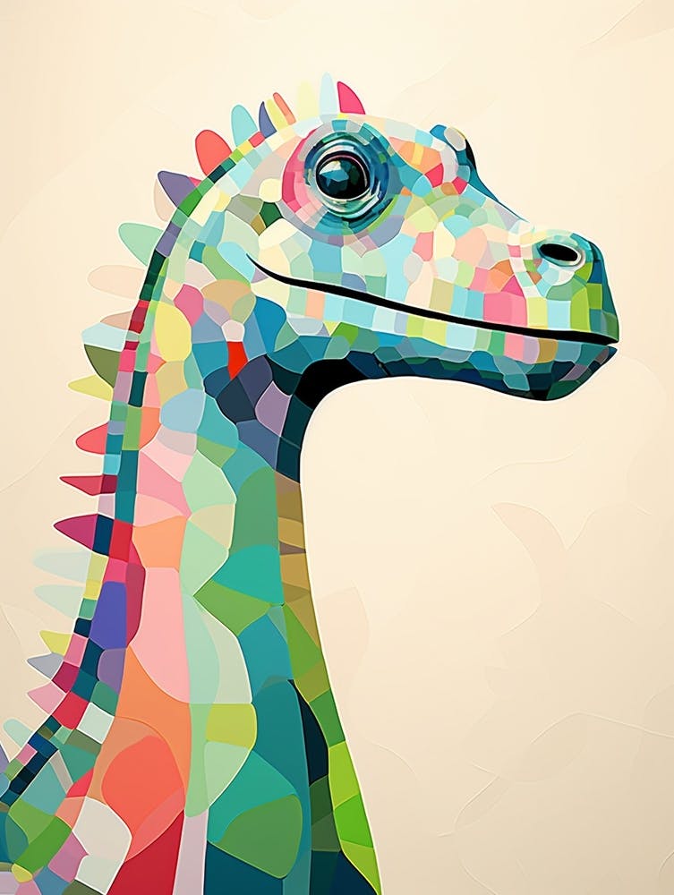 Colourful Dinosaur Brachiosaurus 4