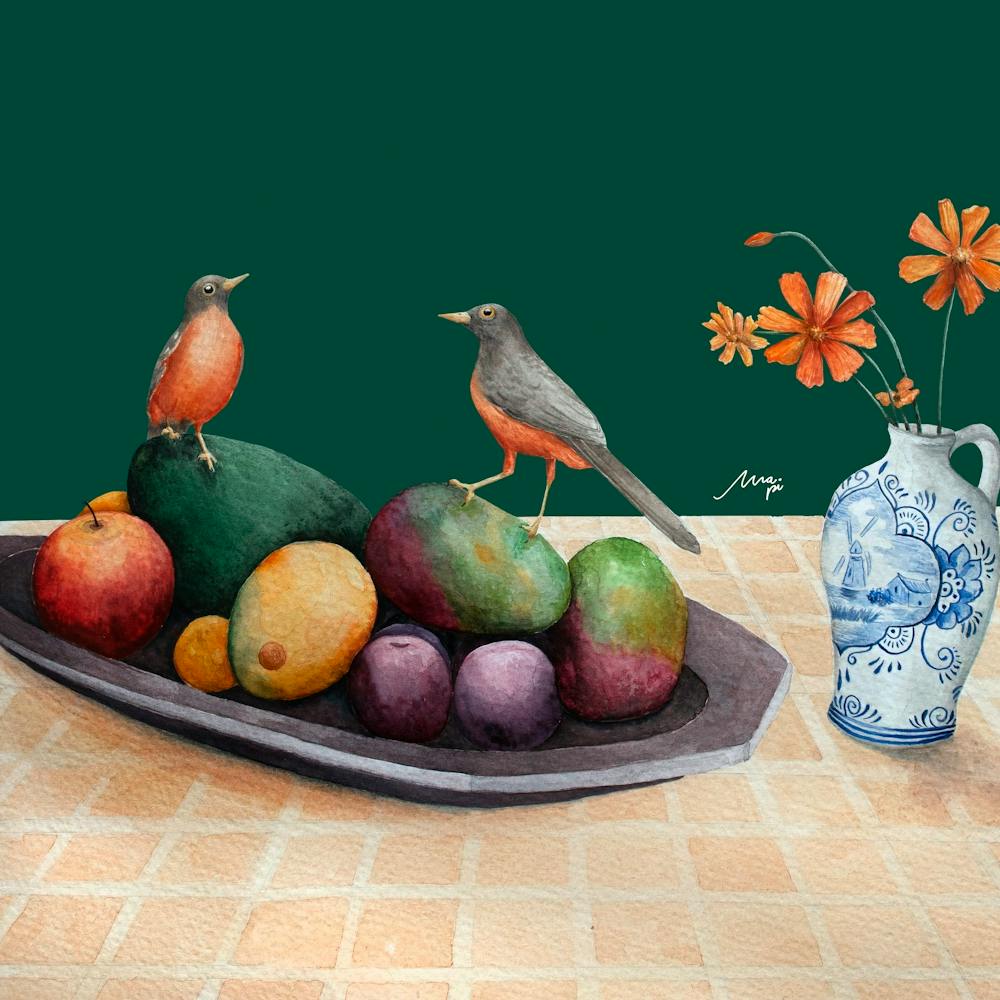 Rufous-bellied thrush - Green