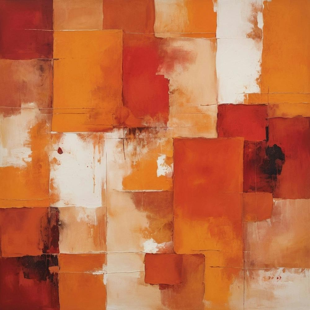 Abstract Orange Painting art print 2