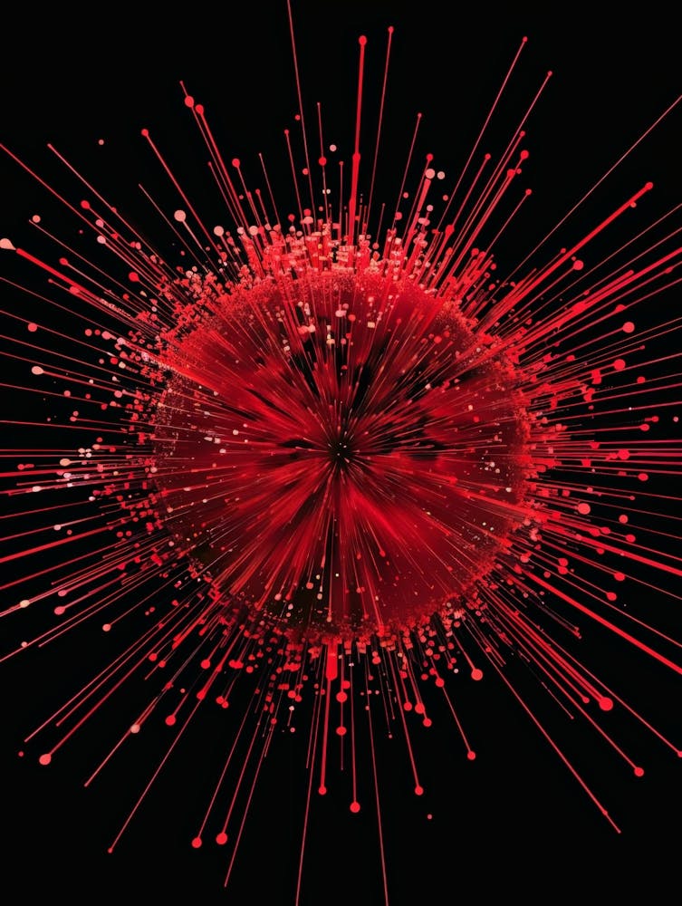 Abstract Red Sphere