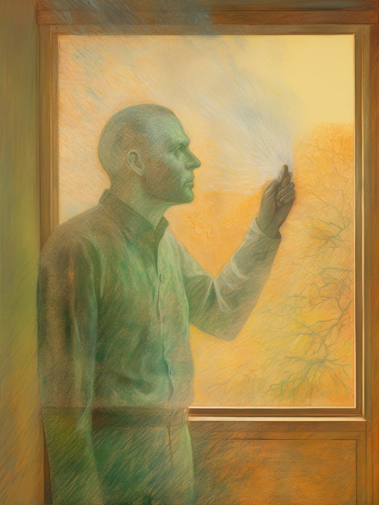 Man In A Window