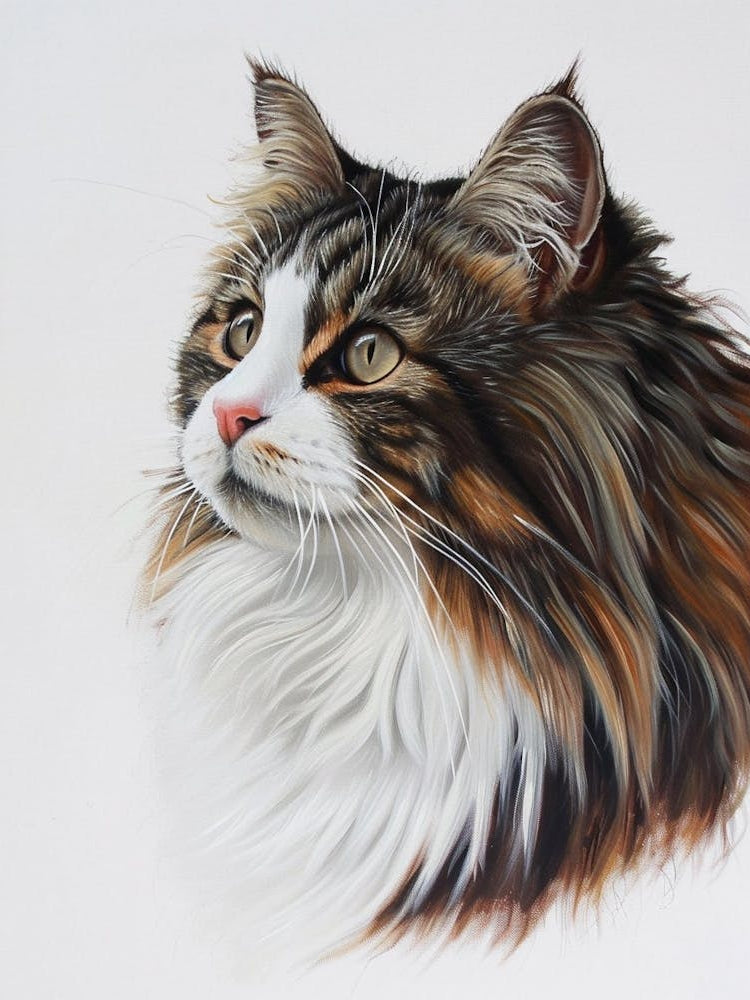Norwegian Forest Cat Painting 4