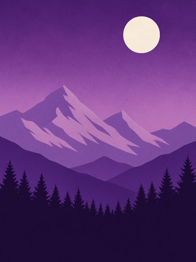 Purple Mountain Landscape 1