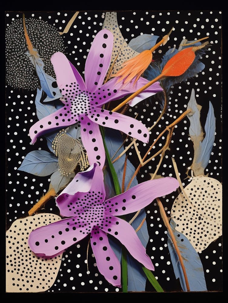 Surreal Florals Purple Flower 1 Flower Painting