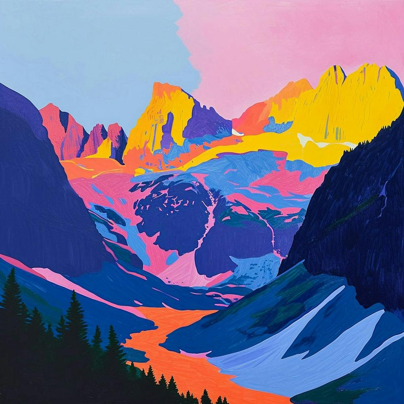 Colourful Abstract Rocky Mountain National Park Usa 1