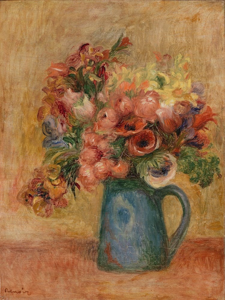 Vase Of Flowers , Pierre Auguste Renoir