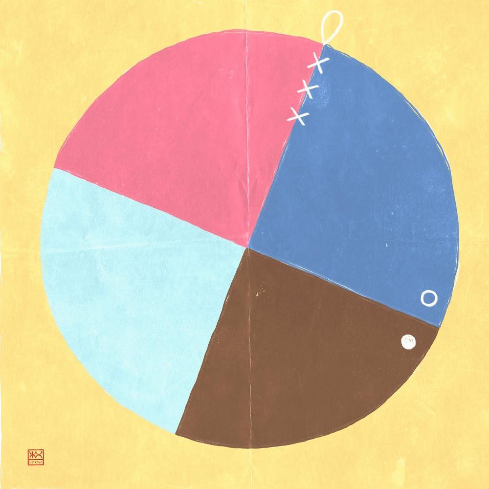 Four Parts Minimalist Mandala