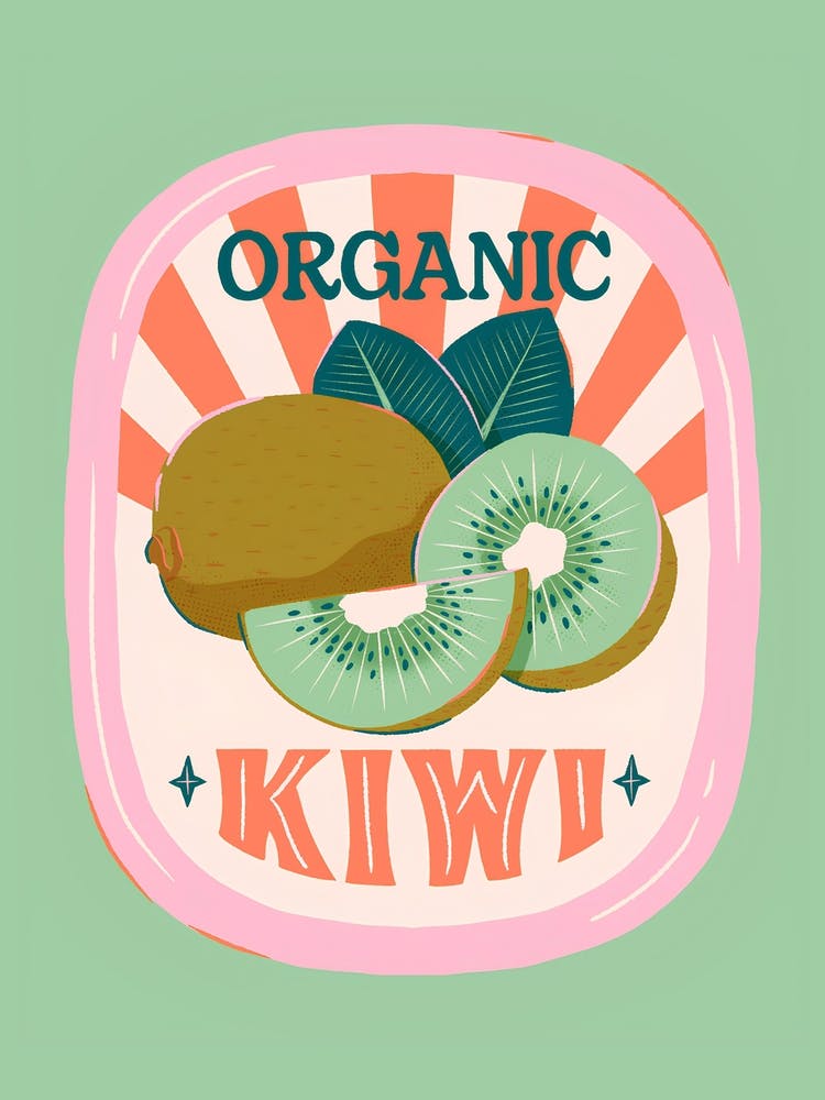 Organic Kiwi Fruit Sticker