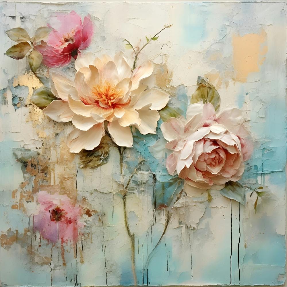 Vintage Pastel Flowers 13