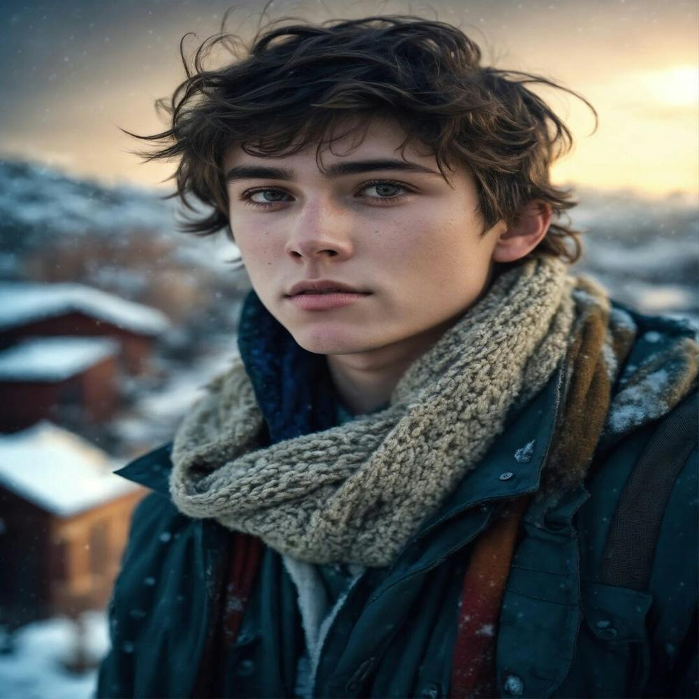 Boy In A Scarf