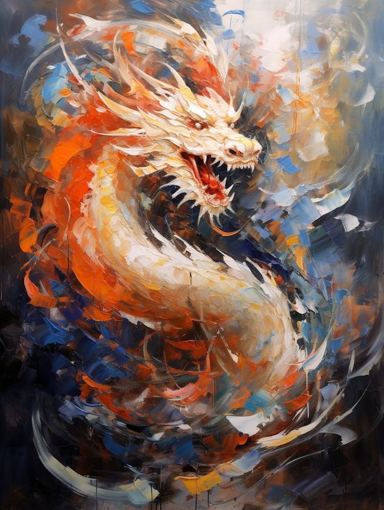 Dragon Abstract Expressionism 3