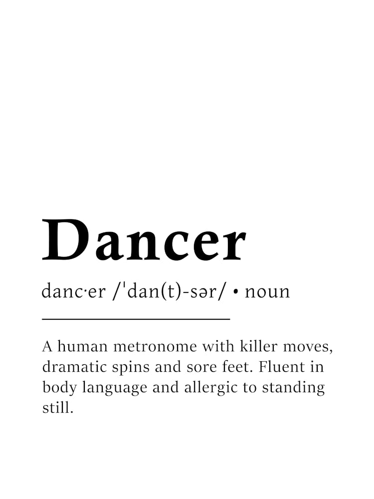 Dancer Definition Poster - Dictionary 1