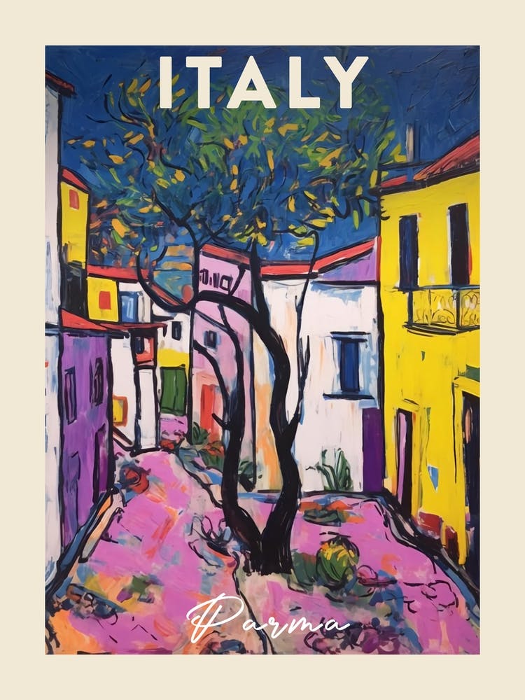 Parma Italy 1 Fauvist Painting Travel Poster