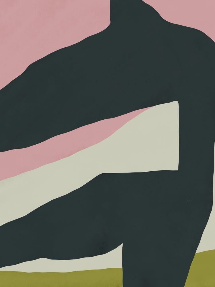 Layering of pink and olive