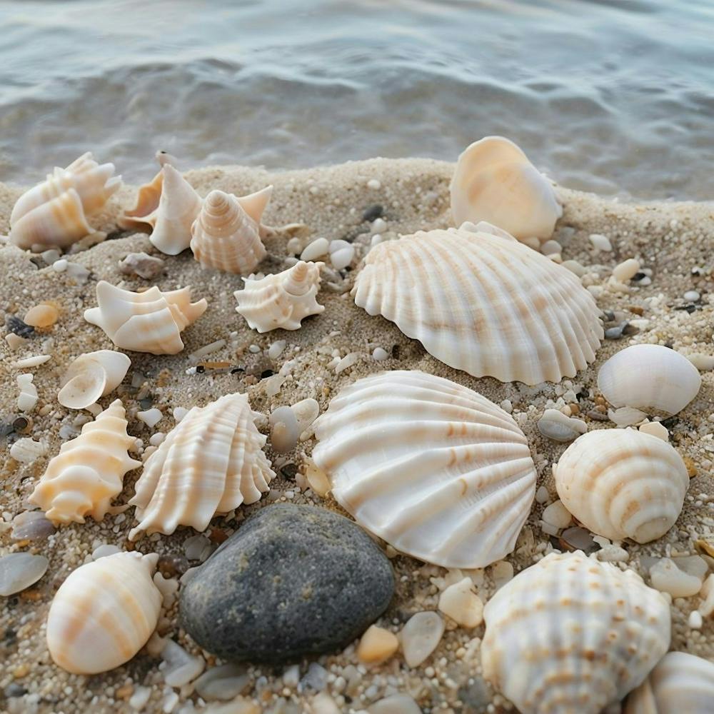 Assortment Of Seashells On Sandy Ocean Floor (1)