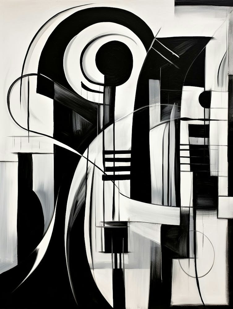 Elegance Abstract Black And White 4