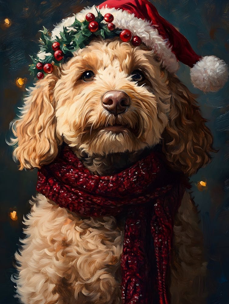 Christmas Goldendoodle 3