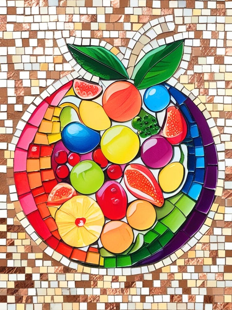 Mosaic Fruit Painting