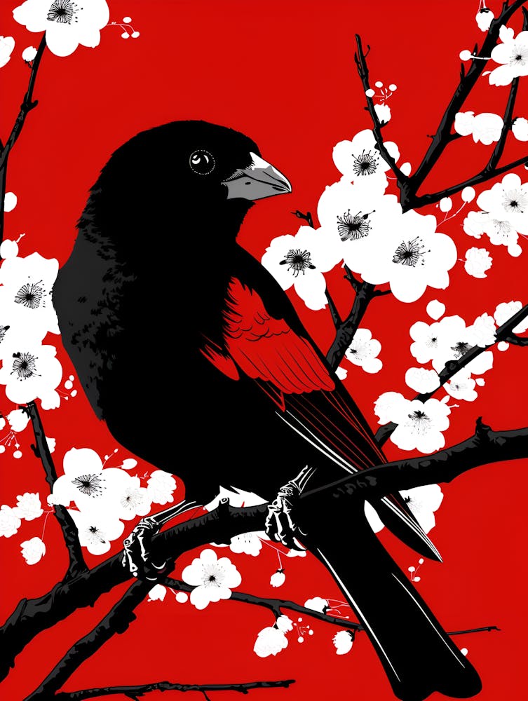 Cherry Blossom Bird