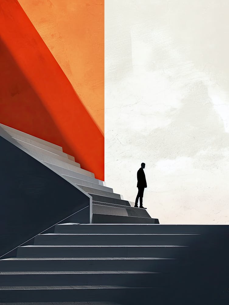 Man On Stairs