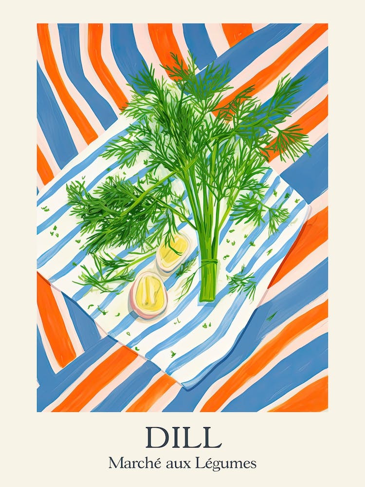Marche Aux Legumes Dill Summer Illustration 6