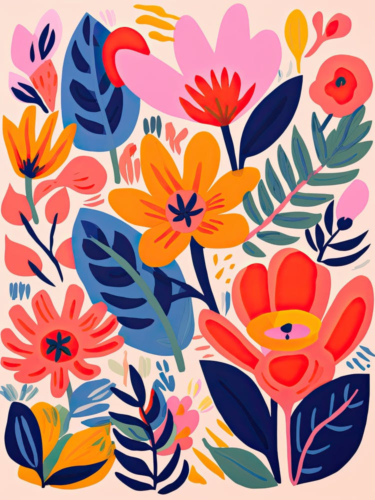 Floral Fantasy; Matisse Style Whimsical Dance