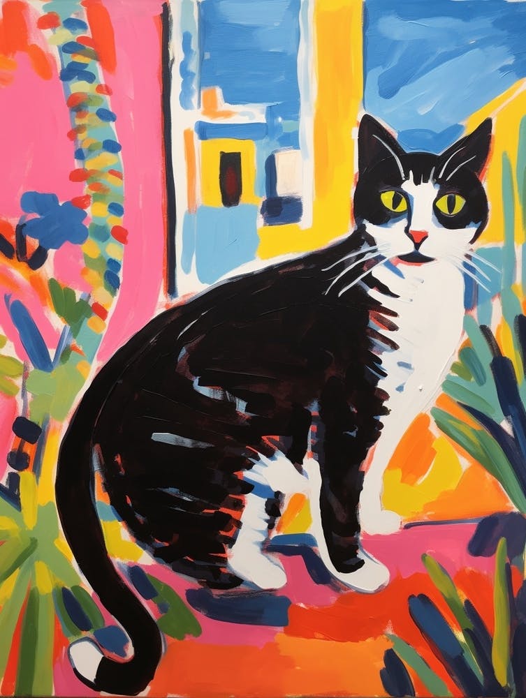 Painting Of A Cat In Agadir Morocco 1