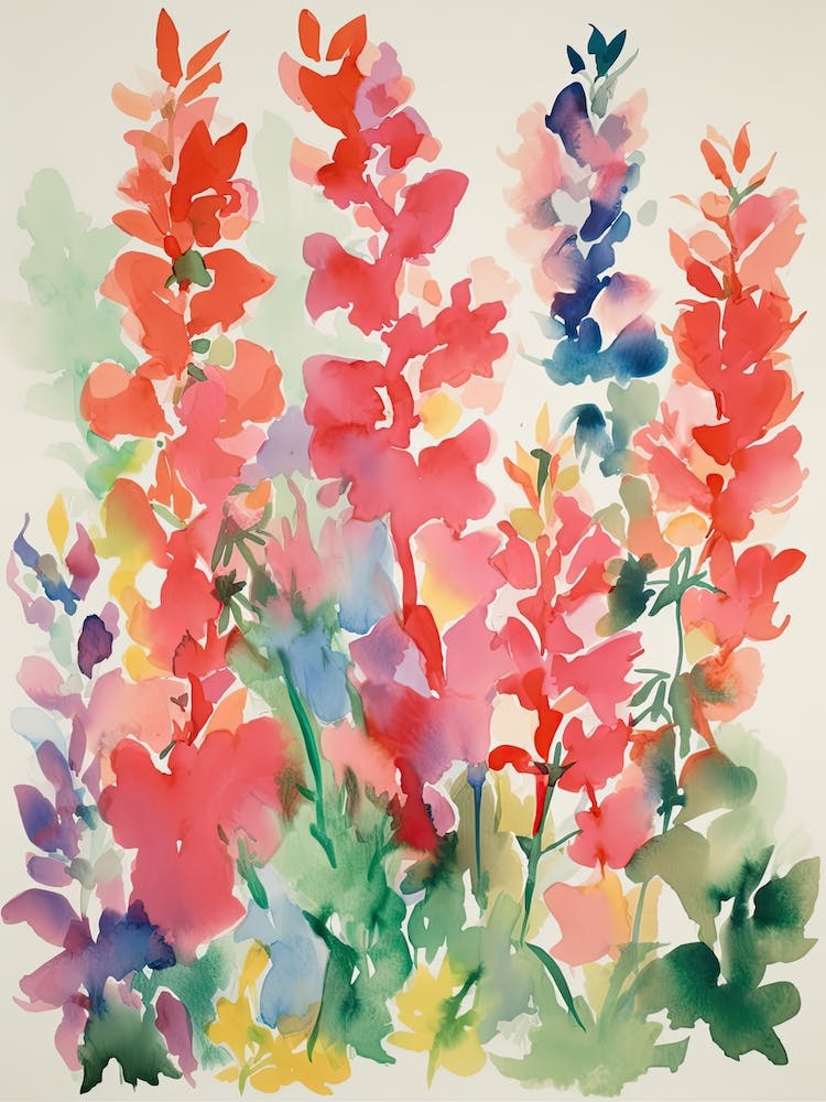 Snapdragons Flower Illustration 1