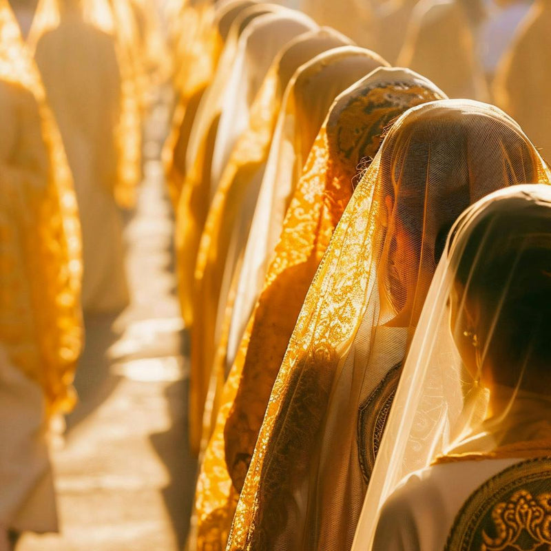 Women In Gold Veils