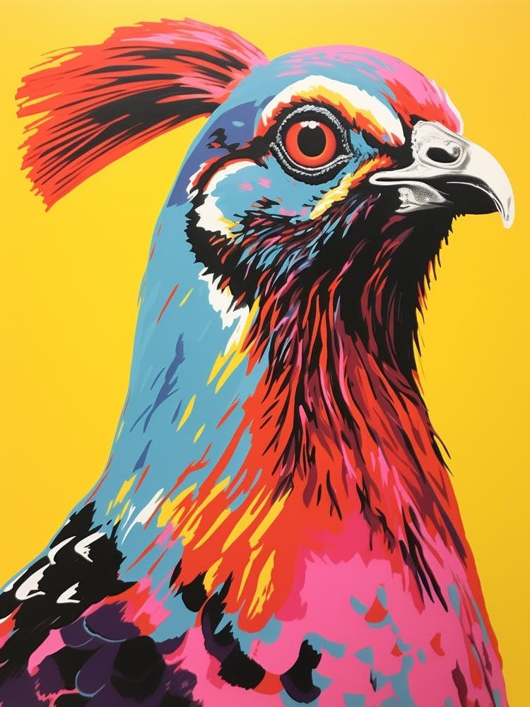 Andy Warhol Style Bird Grouse 2