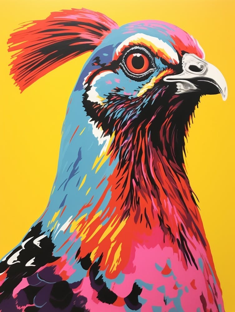 Andy Warhol Style Bird Grouse 2