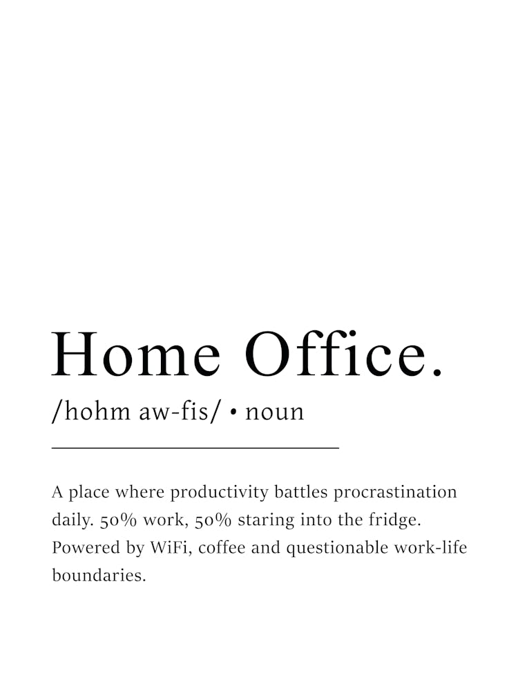 Home Office Definition Poster - Dictionary