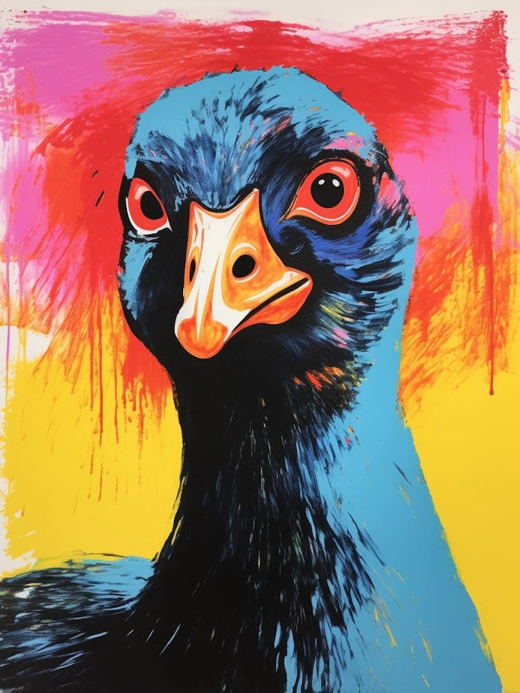 Andy Warhol Style Bird Coot 1