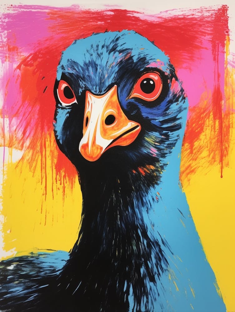Andy Warhol Style Bird Coot 1