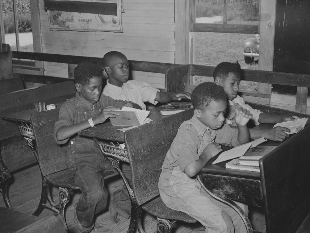 African American Schoolchildren Studying Near Southeast Missouri Farms By Russell Lee