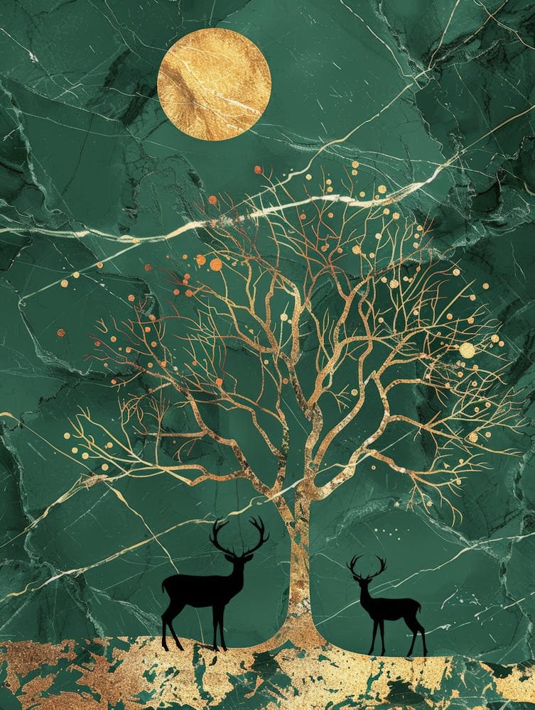 Cerf au Clair de Lune 2