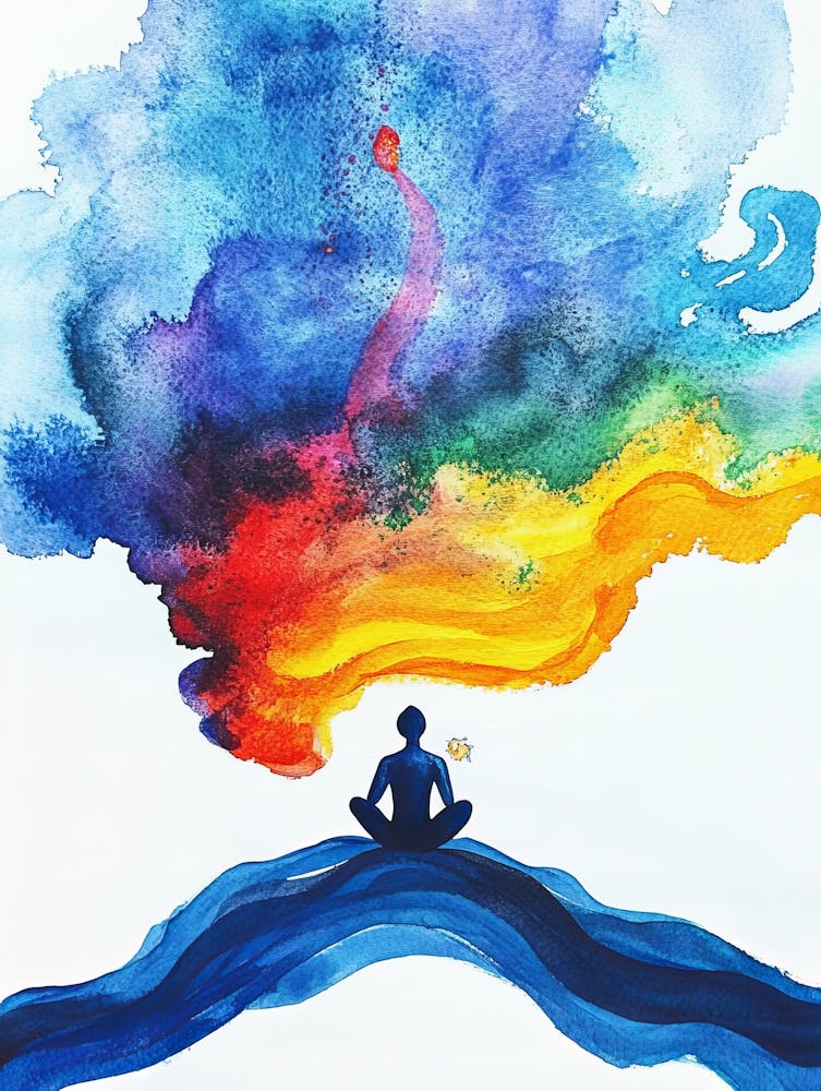 Human And Spirit Powerful Mind Energy Connect To The Universe Power 1