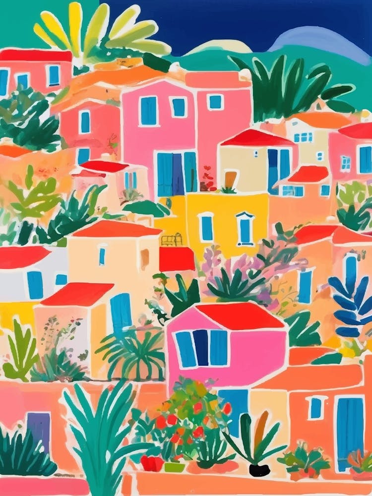 Colorful Houses On The Hill
