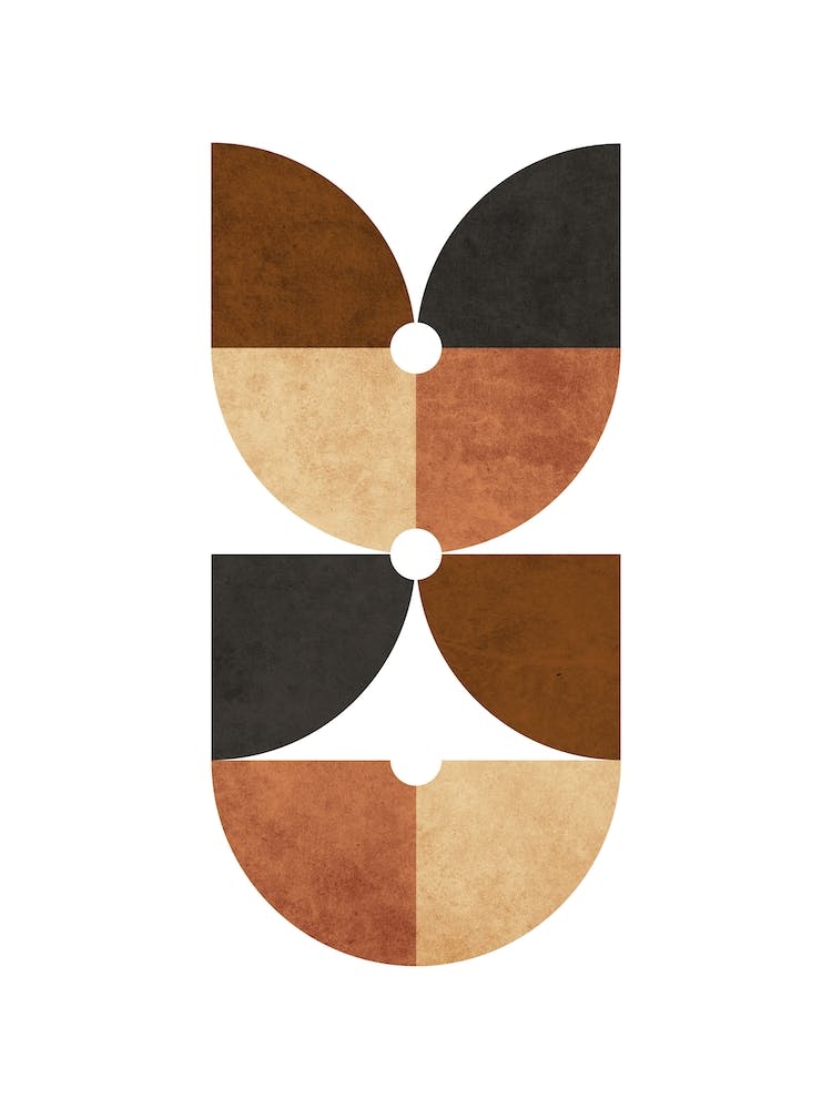 Quarter Circle Pattern In Brown 1