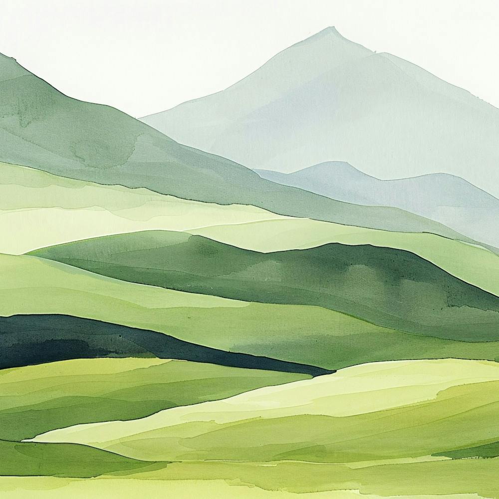 Editorial Art White Background Smoky Mountains 3