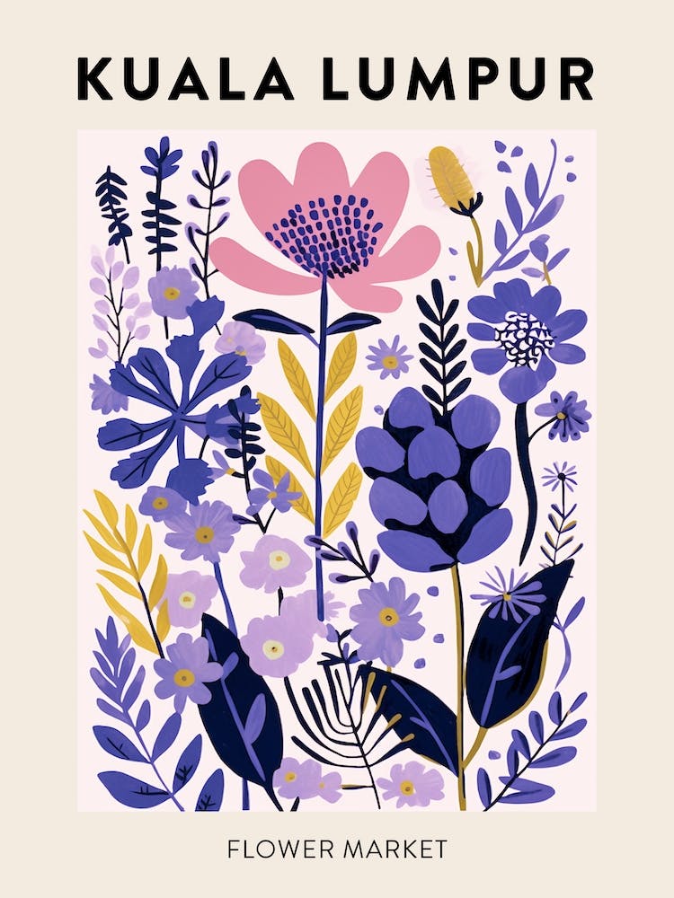 Flower Market Poster Kuala Lumpur Malaysia