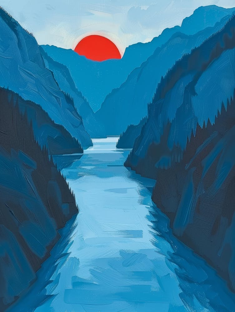 Sunset Over The River 6