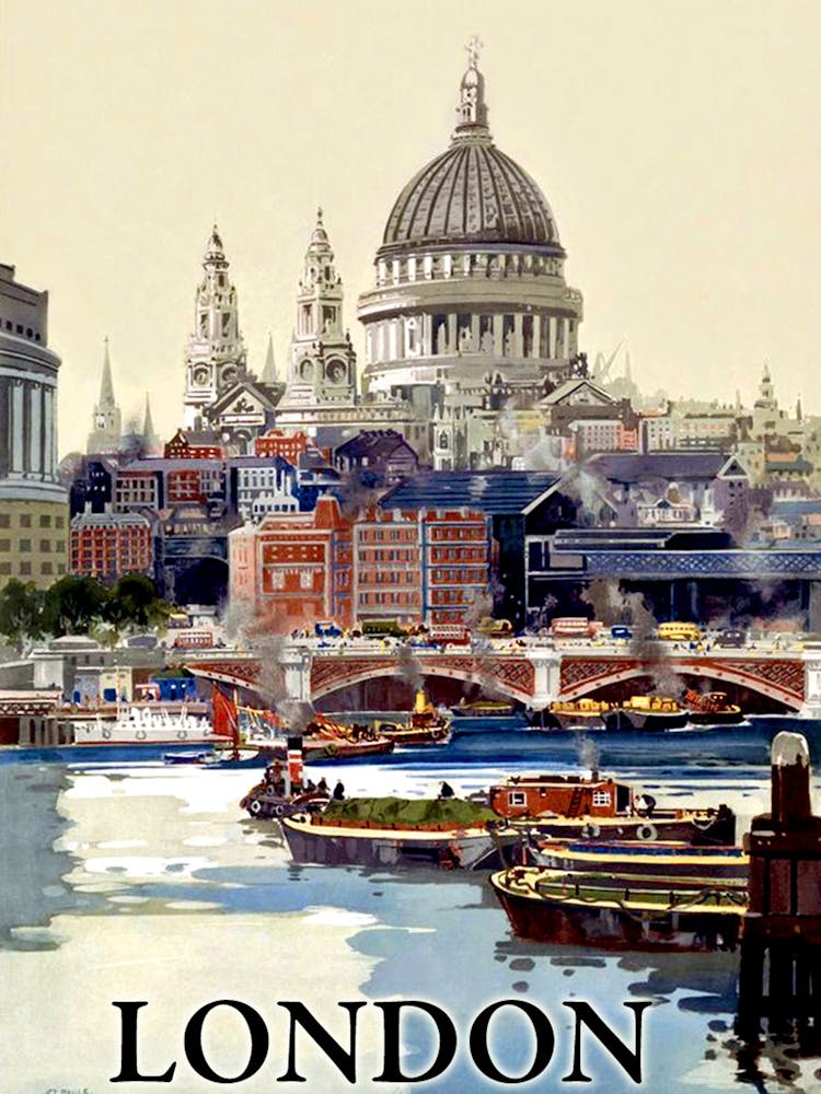London, Vintage Travel Poster