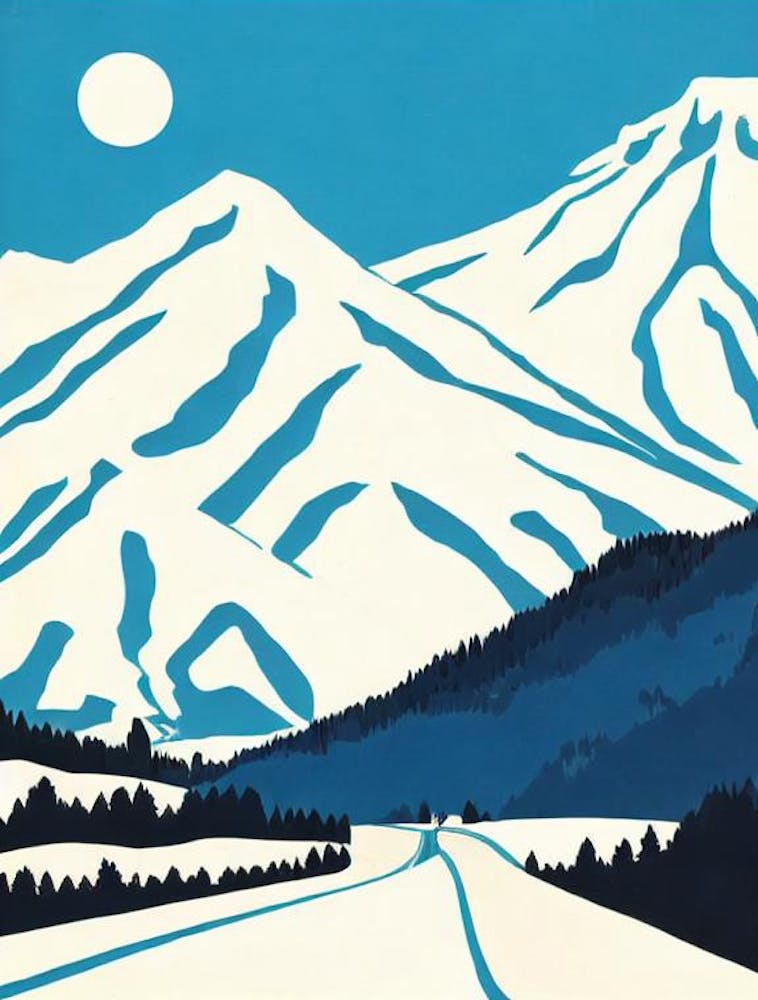 Snowmass, Usa Midcentury Vintage Skiing Poster