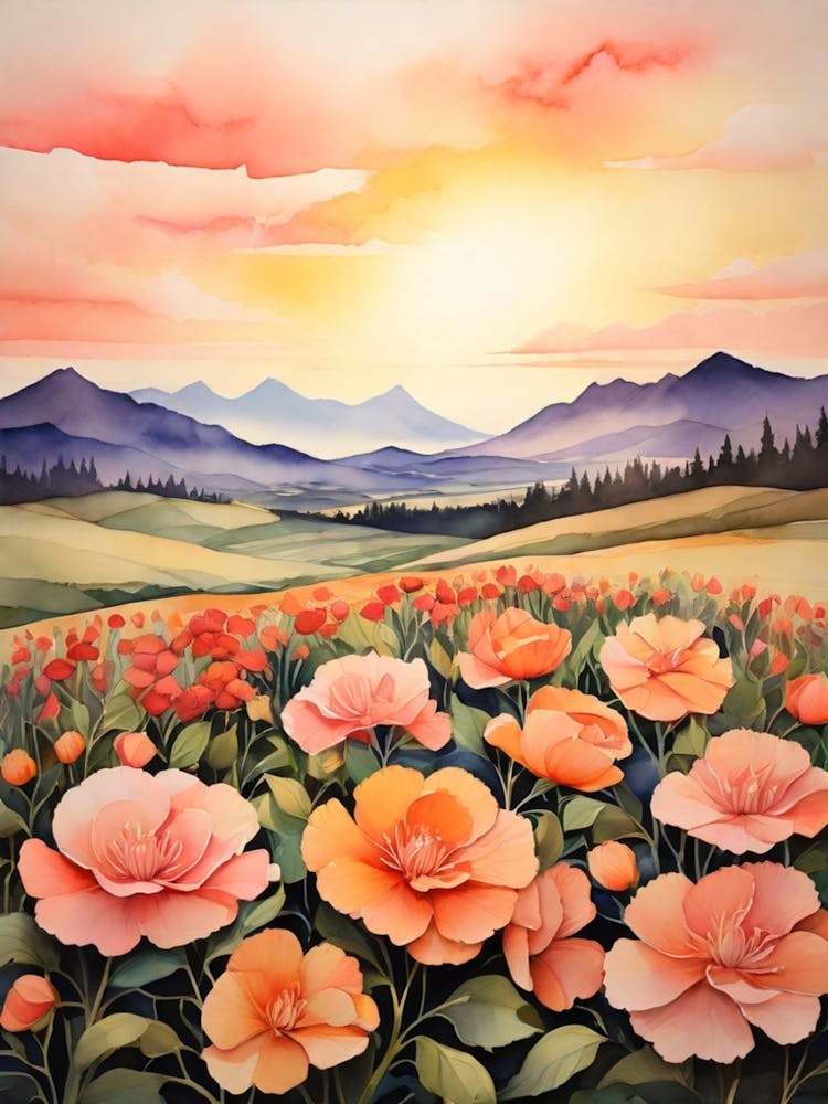Default Une Peinture Vivement Sereine Représentant Un Coucher de Soleil Époustouflant 0 2