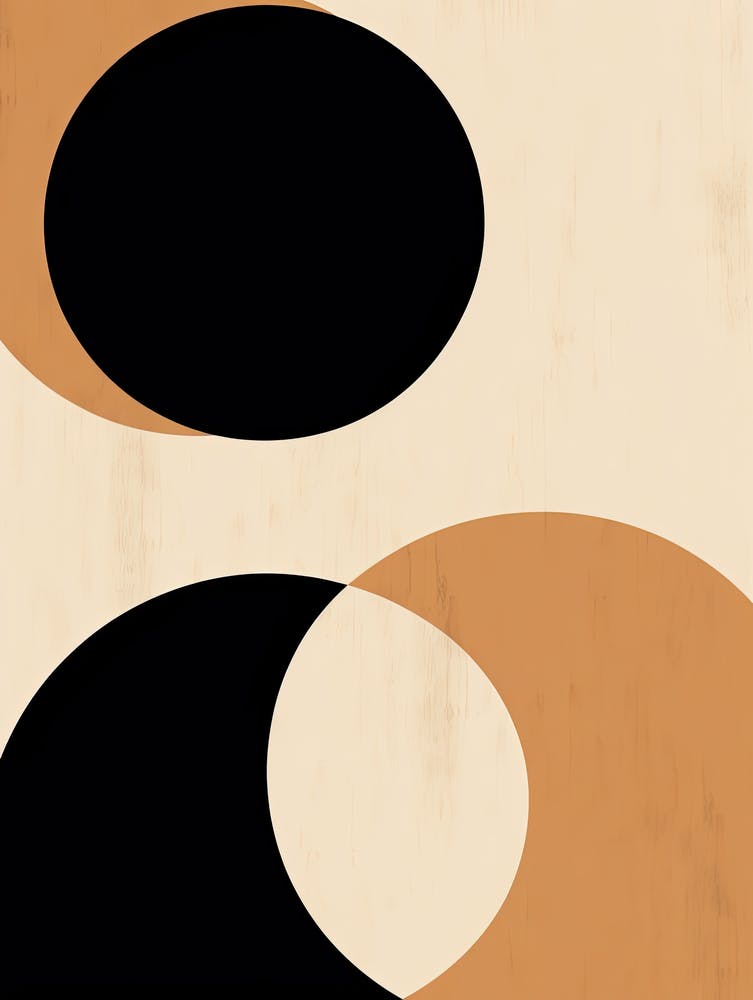 Illusorische Kanten; Beige Mid-Century Abstraktionen